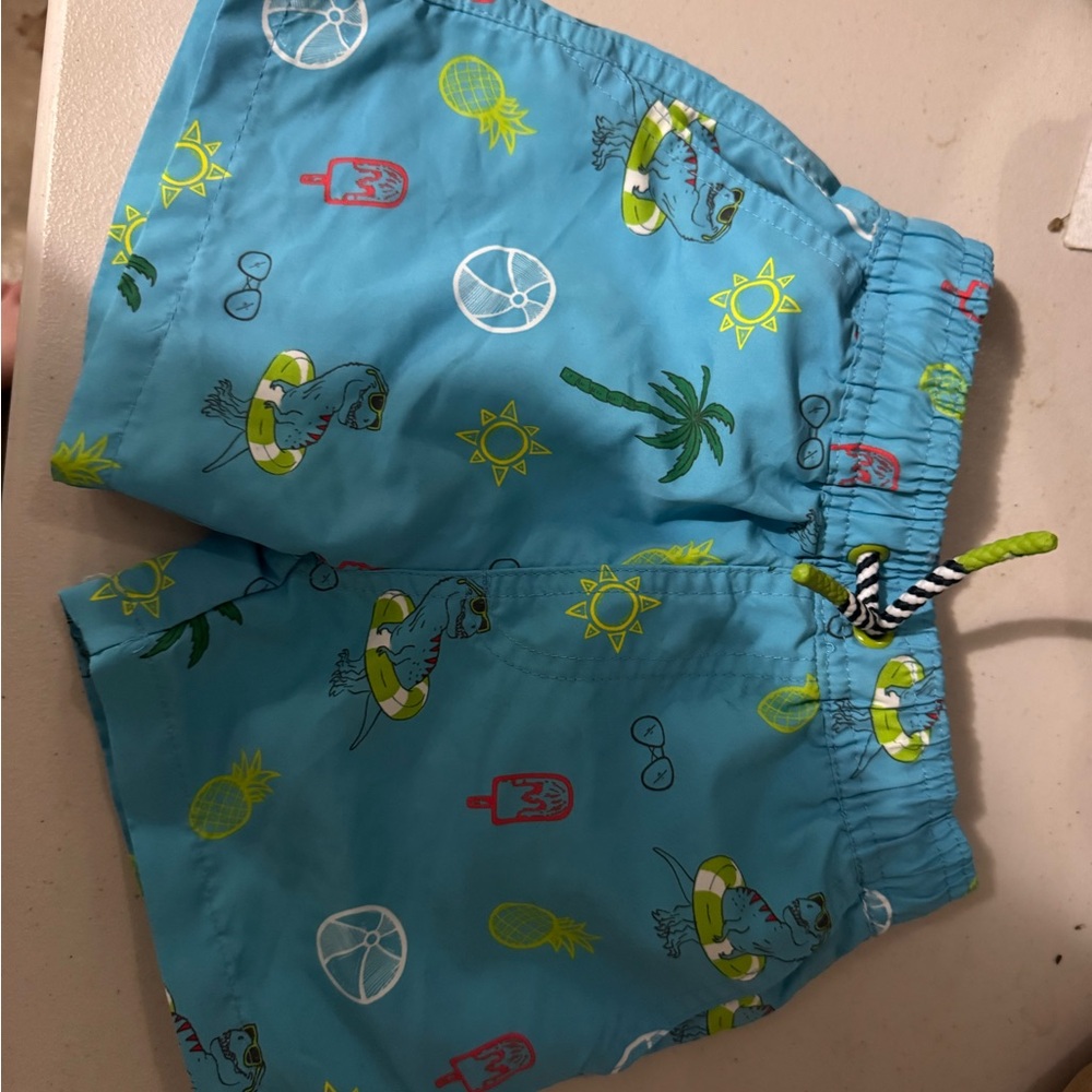 Andy & Evan Blue and Yellow Marine Life Shorts